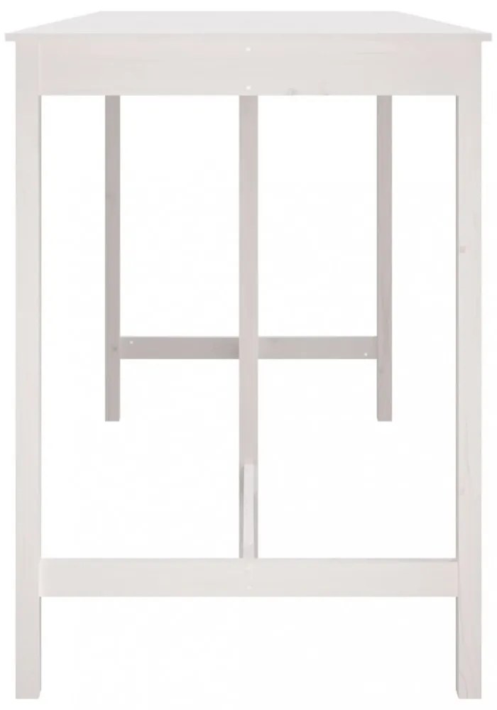 fehér tömör fenyőfa bárasztal 180 x 80 x 110 cm