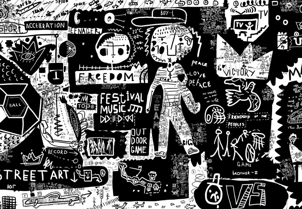 Fotótapéta - Street art, feliratok és minták (147x102 cm)