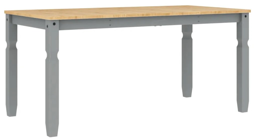 Corona szürke tömör fenyőfa ebédlőasztal 160 x 80 x 75 cm