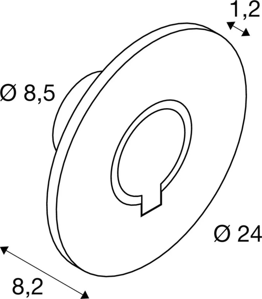 SLV 1007236 I-RING Modern Kültéri Fali Lámpa Antracit LED IP65