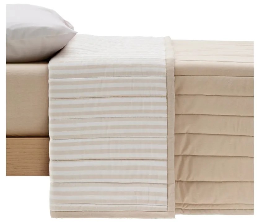 Bézs bio pamut steppelt ágytakaró 180x240 cm Sini – Kave Home