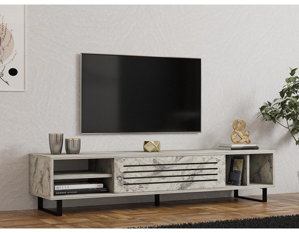 TV szekrény Safir - Freesia, Marble