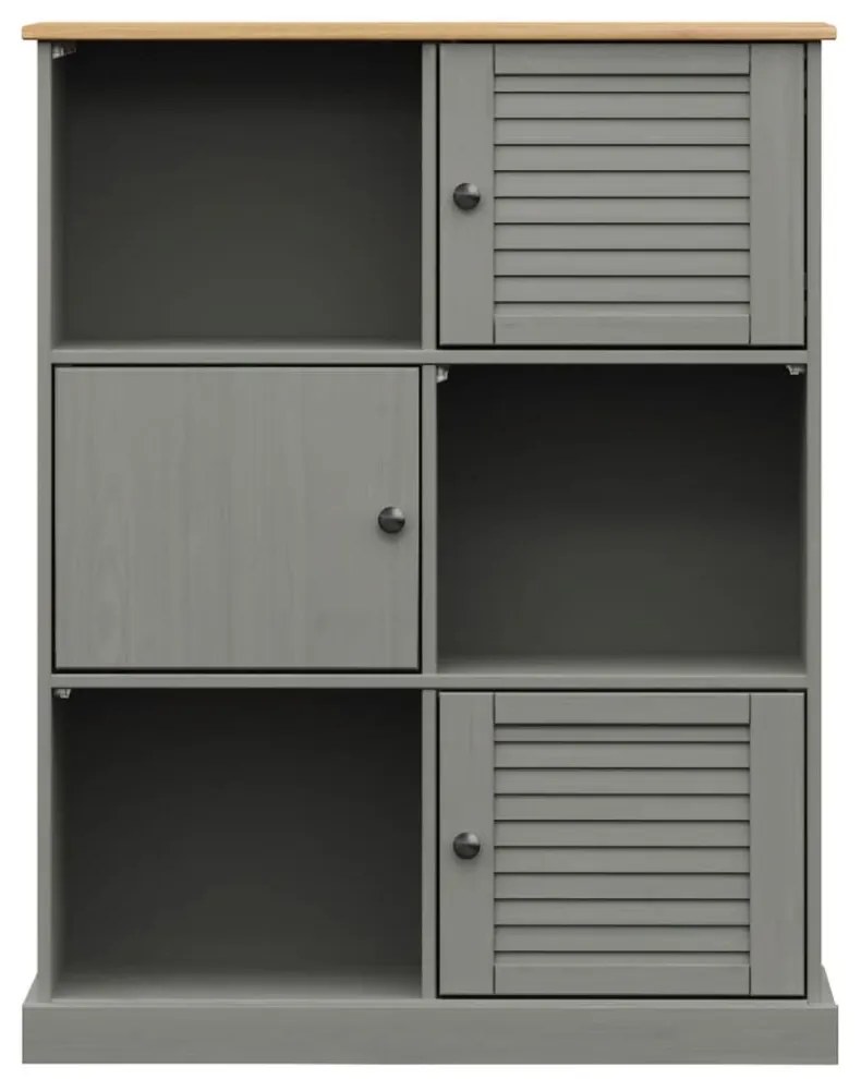 VIGO tömör fenyőfa könyvespolc 90x35x114,5 cm