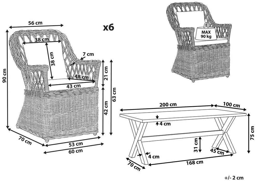 Kerti készlet Marolbia (természetes). 1081265