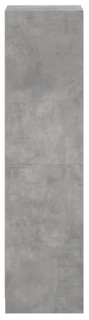betonszürke magasszekrény üvegajtóval 35 x 37 x 142 cm