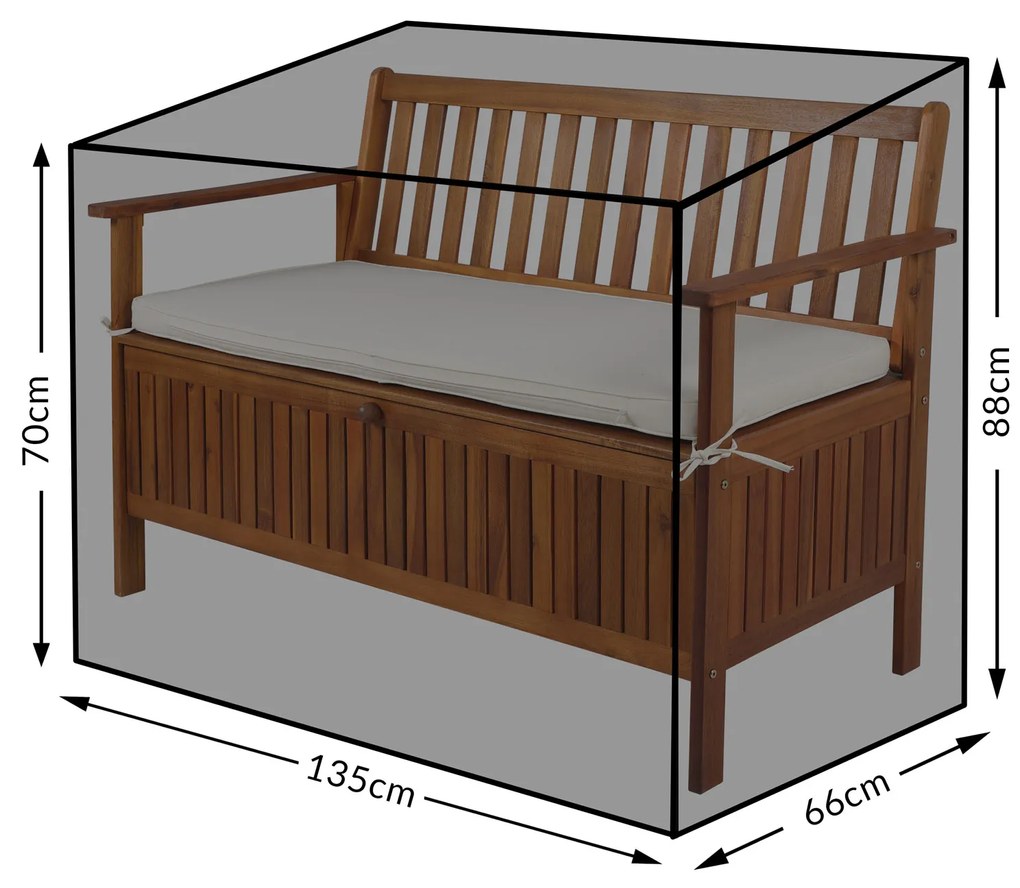 Kingsleeve® Védőhuzat a kerti padhoz 135x66x88