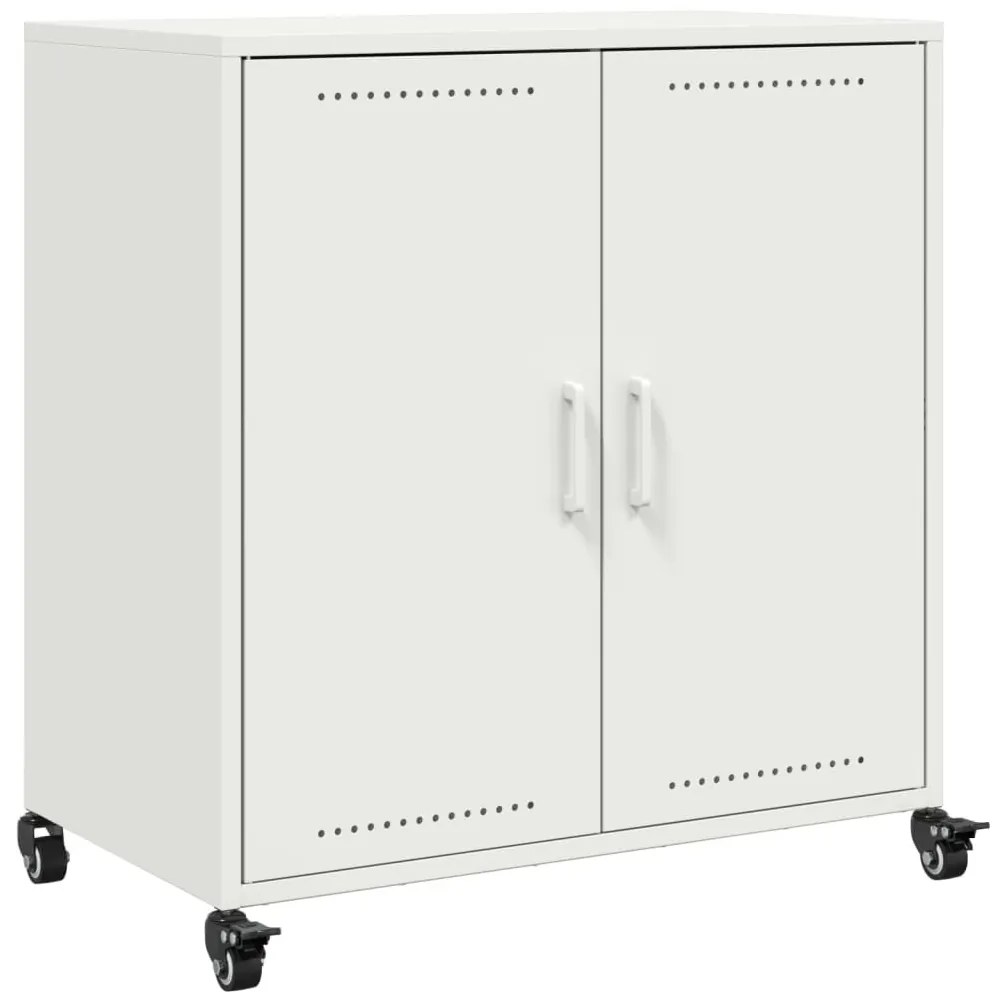 fehér acél tálalószekrény 68x39x72 cm