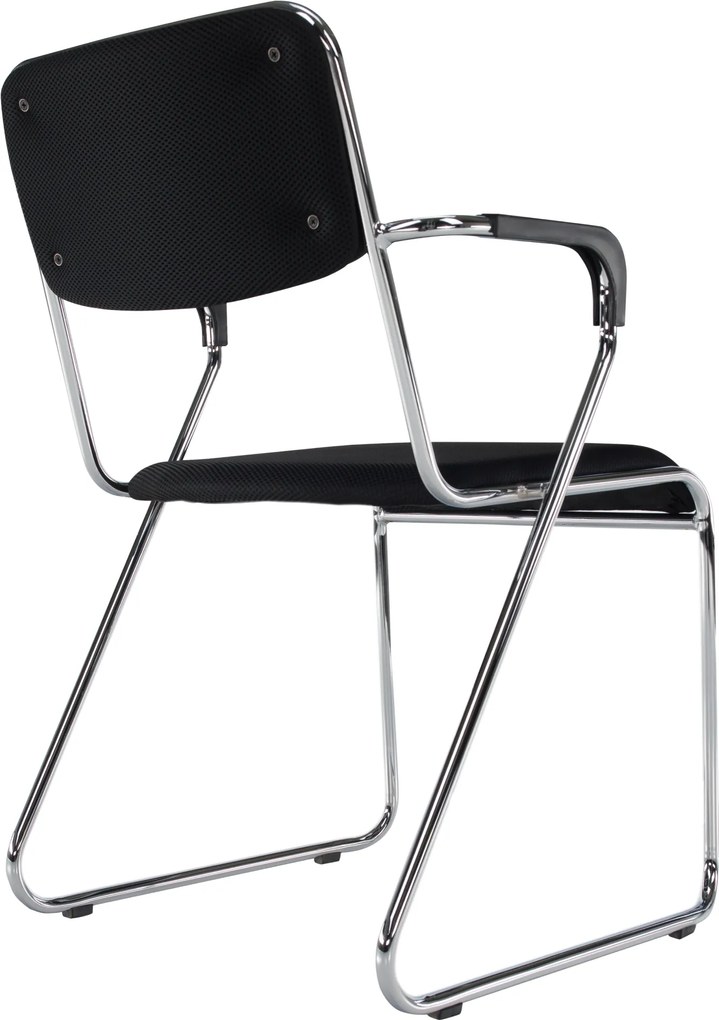 Tárgyolószék, fekete háló, DERYA NEW