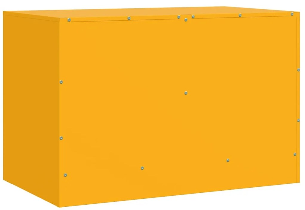 mustársárga acél TV-szekrény 67 x 39 x 44 cm