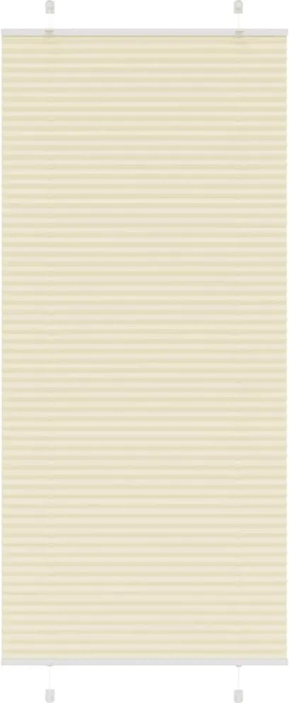 vidaXL pliszírozott redőny krém 85x200 cm szövetszélesség 84,4 cm