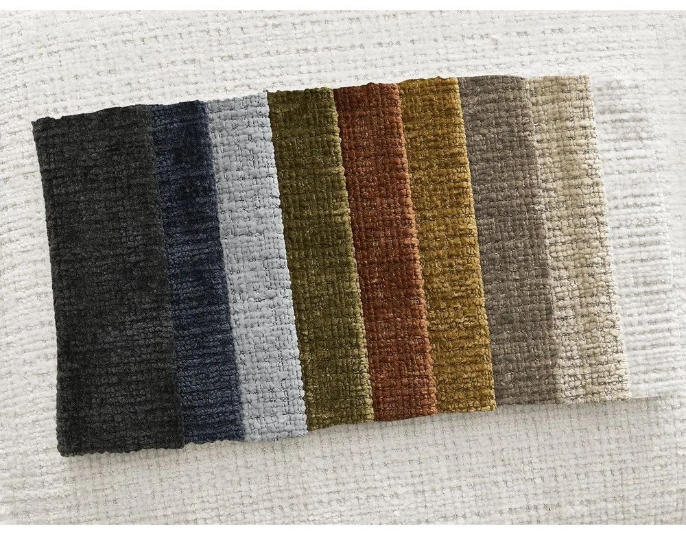 Fehér zsenília sarokkanapé (bal oldali-heverő résszel) Leonore – Bobochic Paris