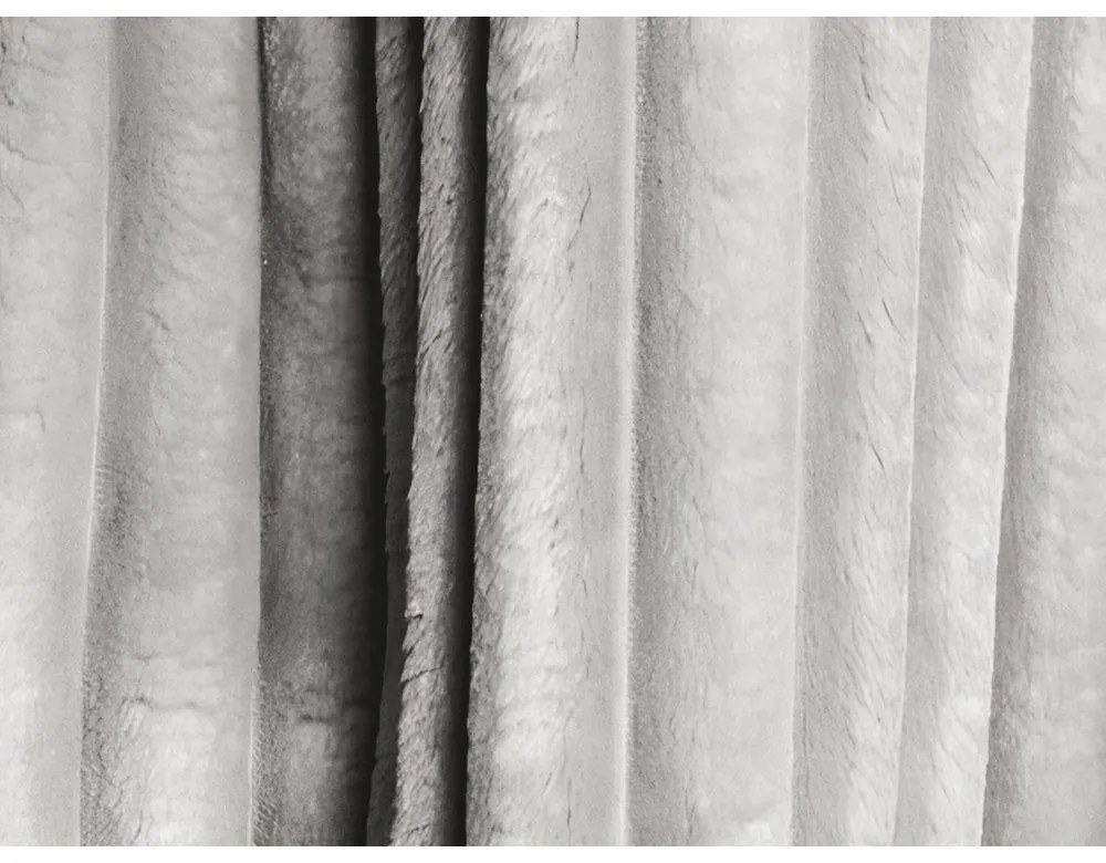 Világosszürke kordbársony kinyitható-tárolóhelyes kanapé 266 cm Kini – Makamii