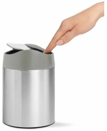 Simplehuman MINI asztali szemeteskosár,  1,5 l, rozsdamentes acél