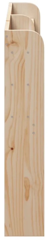 tömör fenyőfa fejtámla polcokkal 140 cm