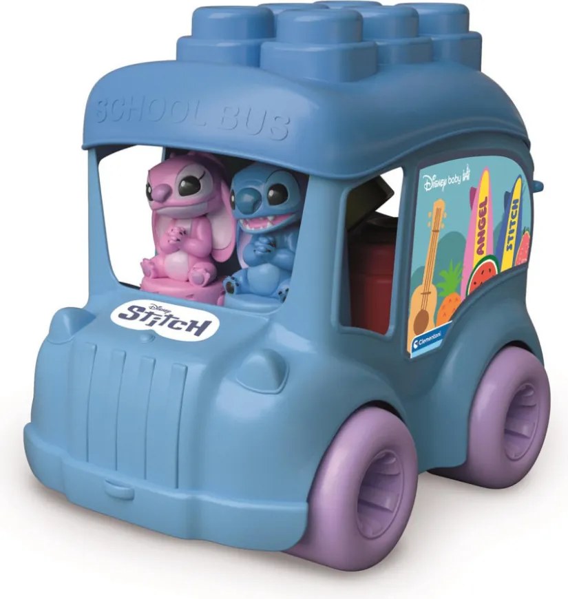 Disney Lilo és Stitch, A csillagkutya Clemmy szenzoros formaválogató busz Clementoni
