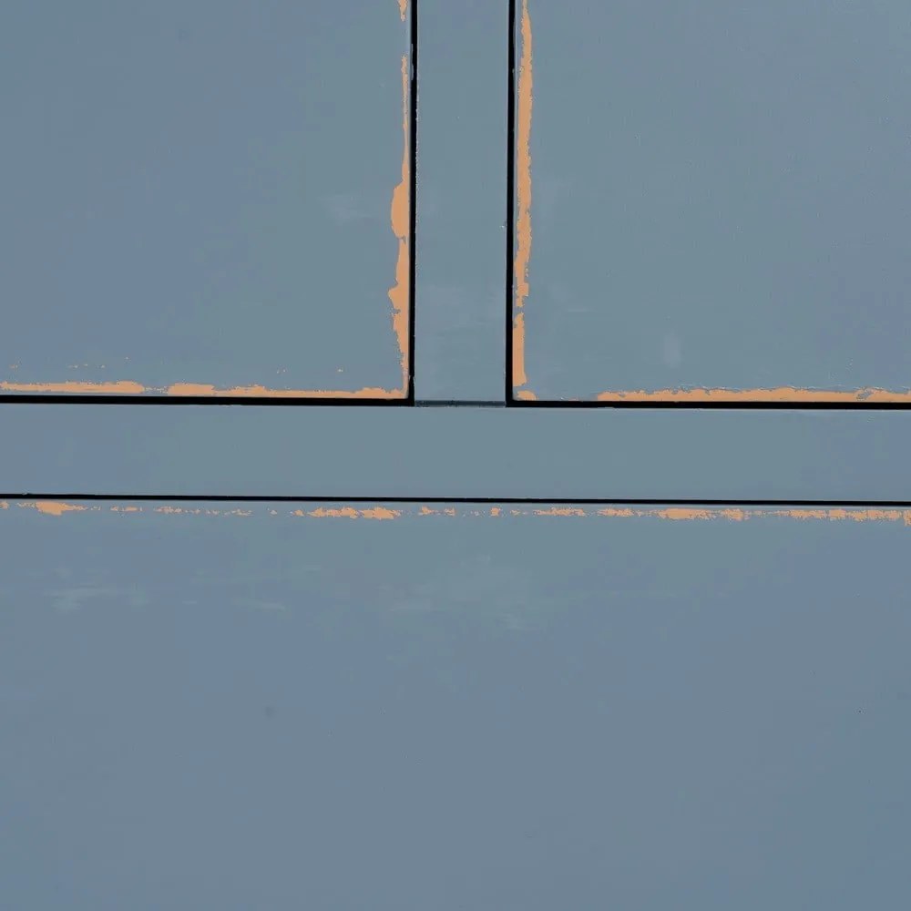 Kék jegenyefenyő alacsony komód 115x90 cm Shabby – Ixia