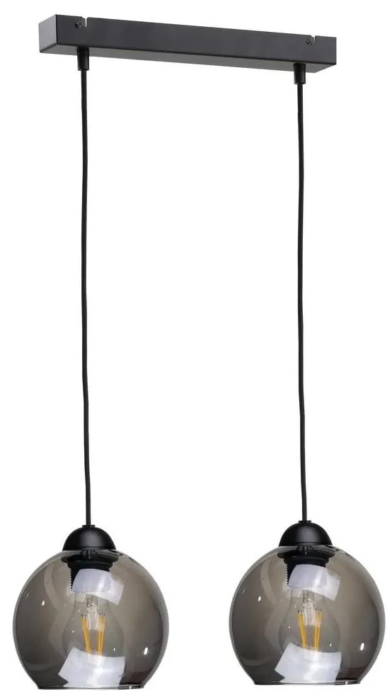 Csillár zsinóron UNO 2xE27/60W/230V fekete