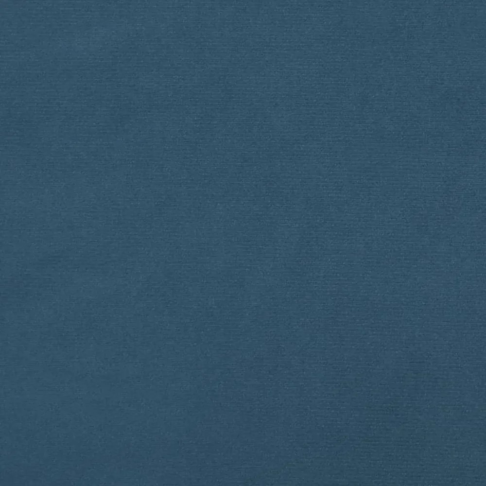 sötétkék bársony ágykeret matrac nélkül 100x200 cm