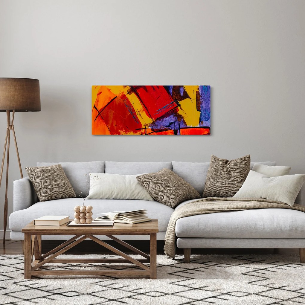 Absztrakciós kép (120x50 cm)