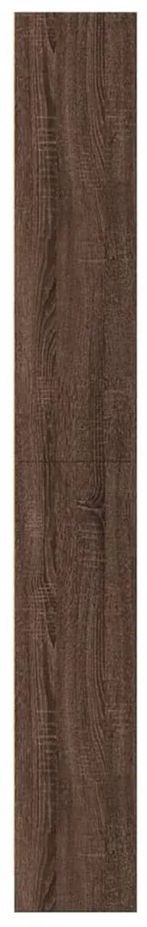barna tölgy színű szerelt fa könyvszekrény 60 x 24 x 176 cm