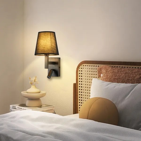 Brilagi - LED Fali lámpa DEYA 1xE14/40W/230V + LED/3W fekete