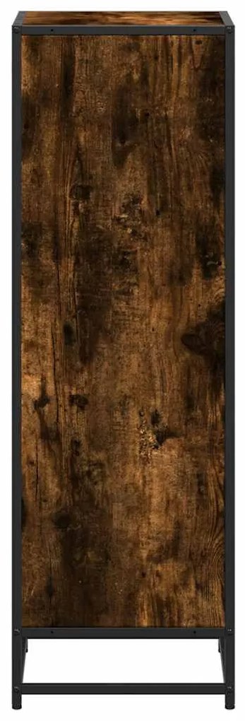 füstös tölgy színű szerelt fa könyvszekrény 40x35x107,5 cm