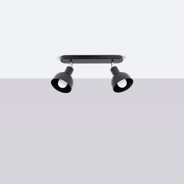 Sollux SL.1317 - Spotlámpa ELBA 2xE27/15W/230V fekete