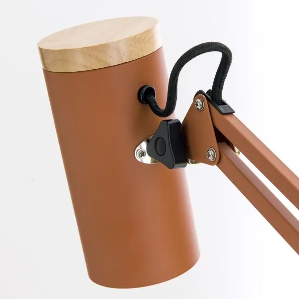 Orion - GILI csíptetős asztali lámpa 1xE27/40W/230V, téglavörös