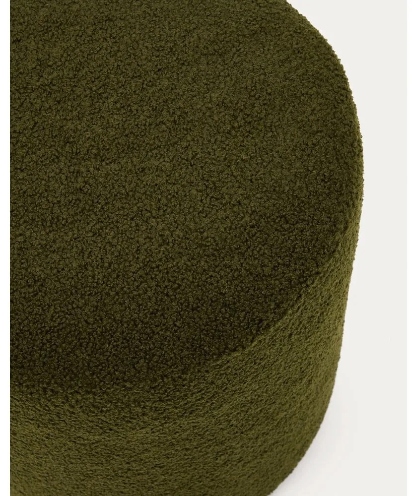 Zöld buklé puff Kaeli – Kave Home