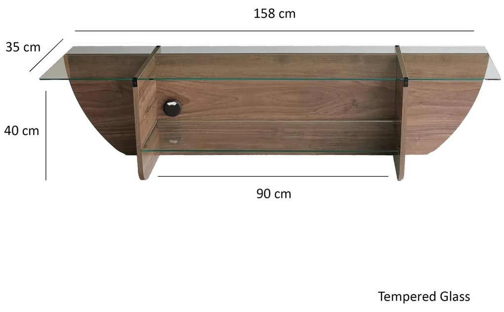 TV asztal Dukoki (dió) . 1095493