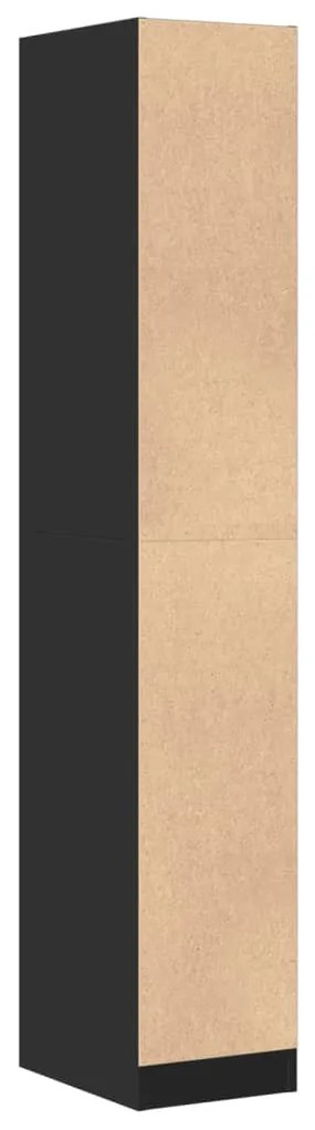 fekete szerelt fa patikaszekrény 30 x 41 x 174,5 cm