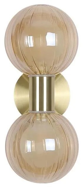 Searchlight 30507GO - Fali lámpatest LUMINSPHERE 2xG9/7W/230V sárgaréz