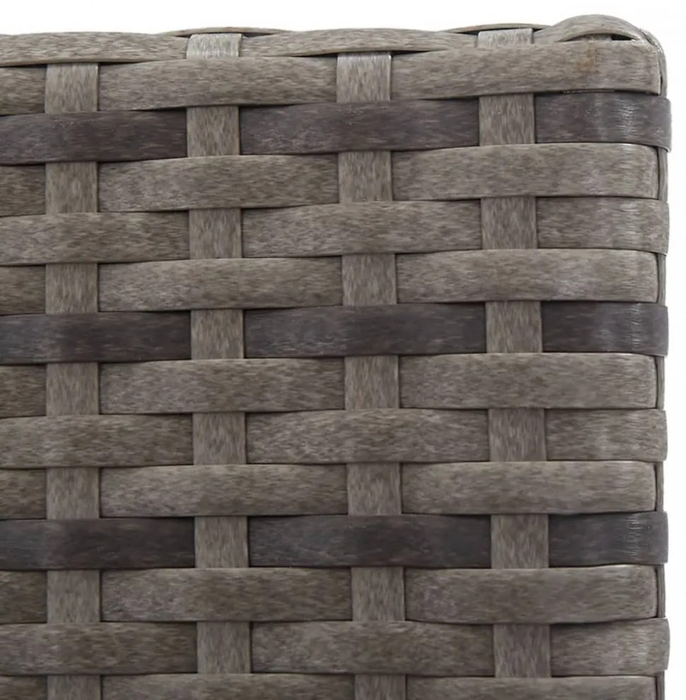 13 részes antracitszürke polyrattan étkezőszett párnákkal