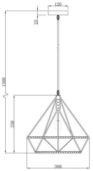 Globo 69029 - Csillár zsinóron ULLEU 1xE27/60W/230V