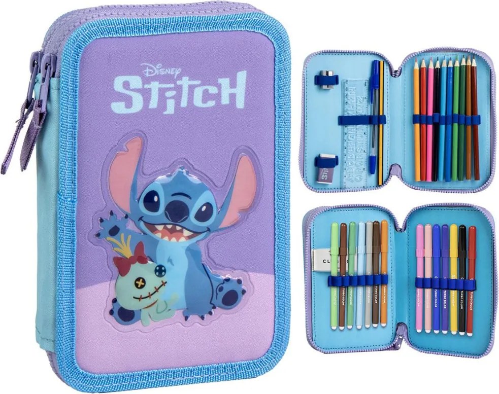 Disney Lilo és Stitch, A csillagkutya Scrump tolltartó töltött 2 emeletes