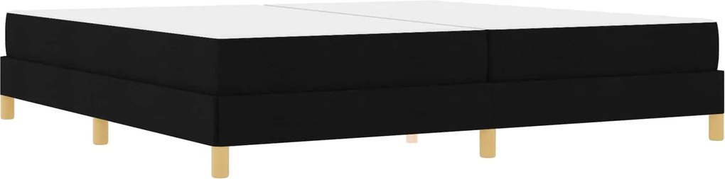 vidaXL Boxrugós ágy matracmal Fekete 200 x 200 cm szövet