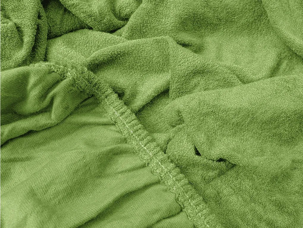 Frottír EXCLUSIVE zöld lepedő 160x200 cm