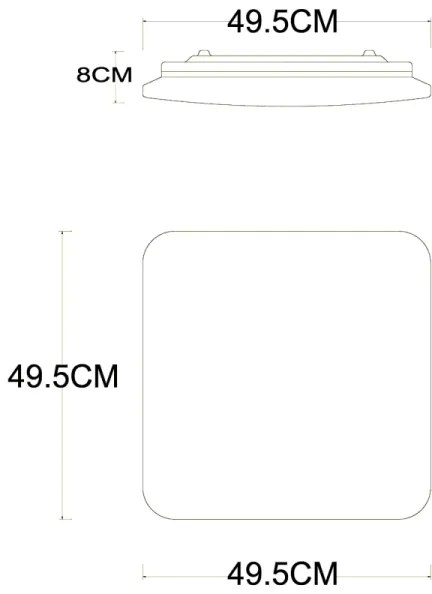 Globo 48413-40SH - LED dimm. mennyezeti lámpa EDDIE 40W/230V, 50 cm, Tuya DO