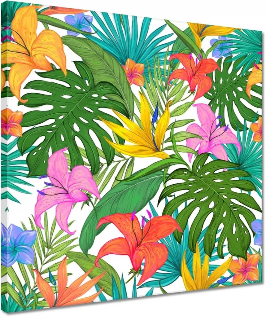 Vászonkép 40x40 Trópusi levelek Leaves