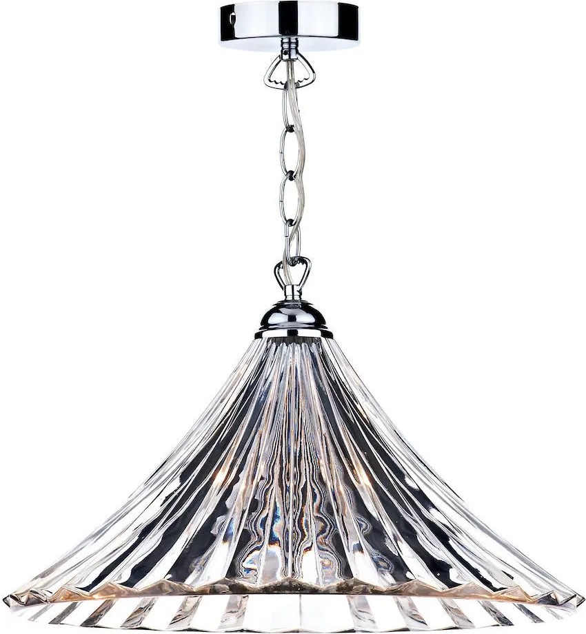 DAR LIGHTING ARD868 ARDECHE Klasszikus Függesztett Lámpa Csiszolt Króm E27 IP20