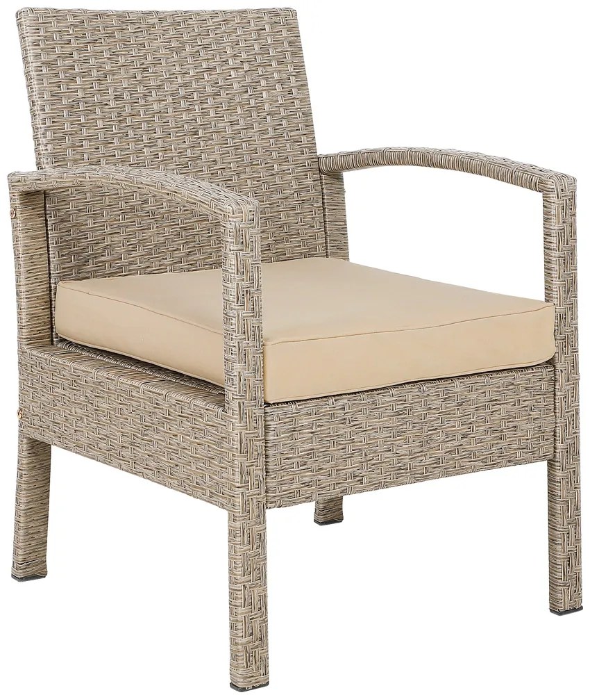 Casaria® Rattan szett - krémszínű