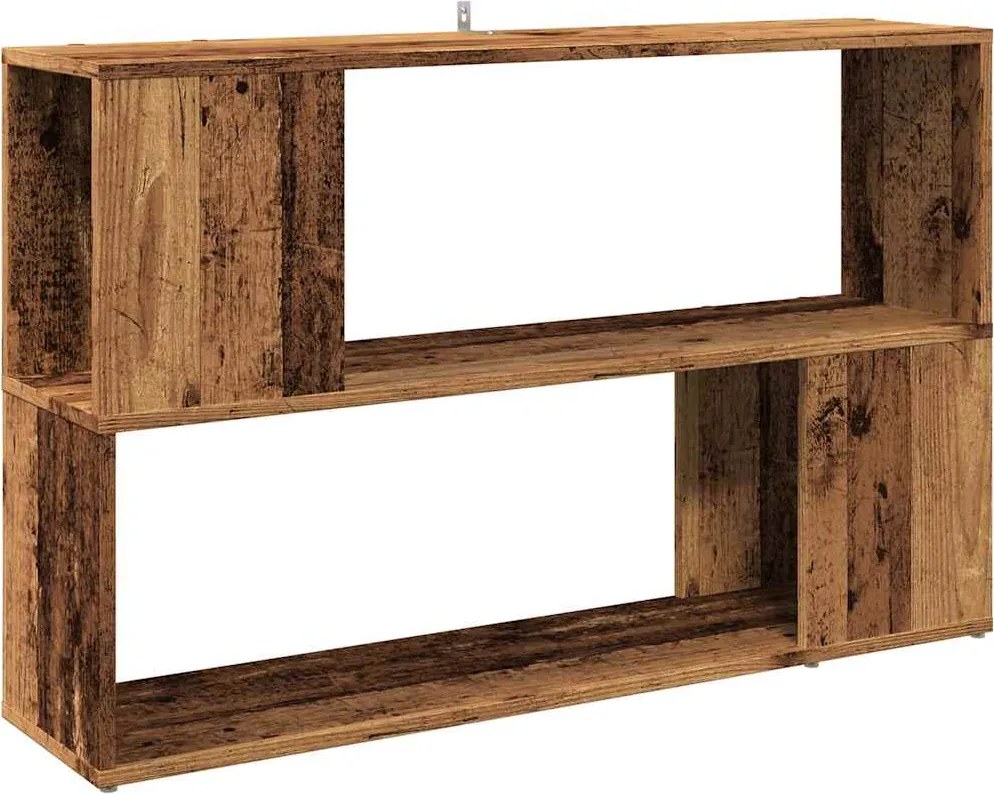 vidaXL antik fa színű szerelt fa könyvszekrény 100 x 24 x 63 cm