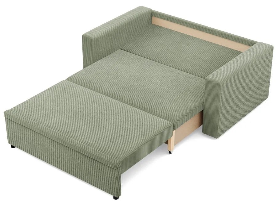 Zeus kanapé, kordbársony, hab töltet, egyenes kartámasz, zöld