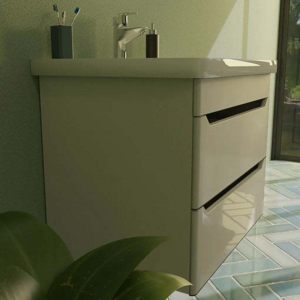 TMP SHARP 100 fali fürdőszobabútor - Isvea Sistema S mosdóval - 101 x 45,5cm