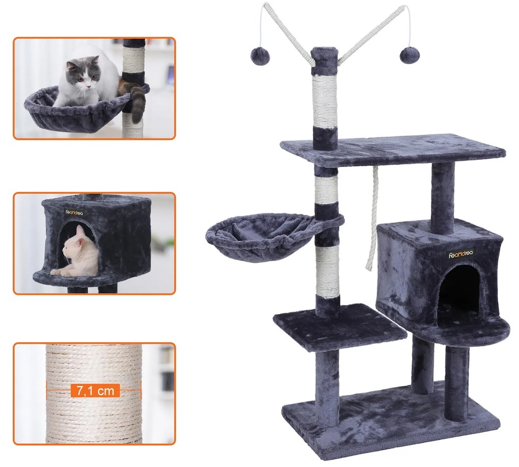 SIMBA emeletes kaparó oszlop macskáknak, szürke