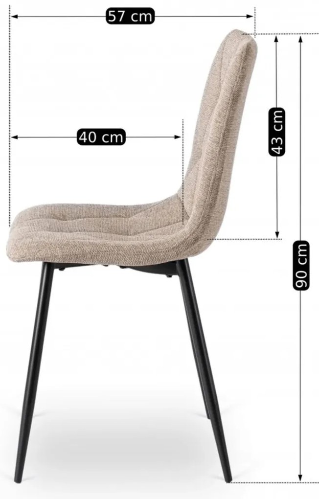Bézs Szövet Étkezőszék. ROBIN 2