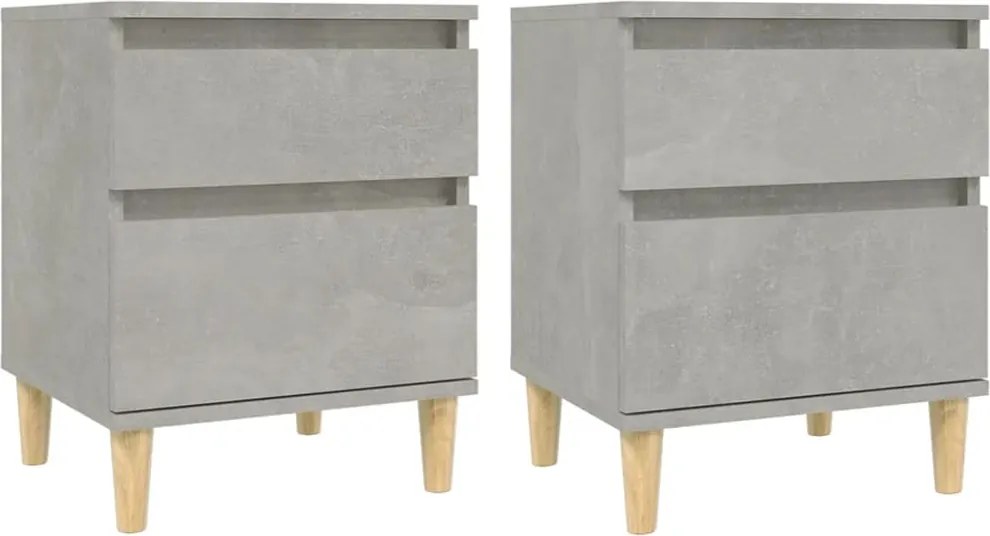 vidaXL 2 db betonszürke éjjeliszekrény 40x35x50 cm