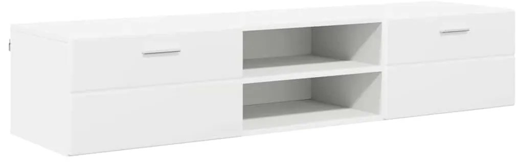 TV szekrény fiókkal polcokkal Fehér 150 x 39 x 30 cm Faanyag