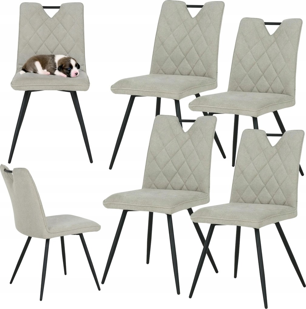 4 db-os kárpitozott szék szett Dalia bézs loft étkező nappaliba