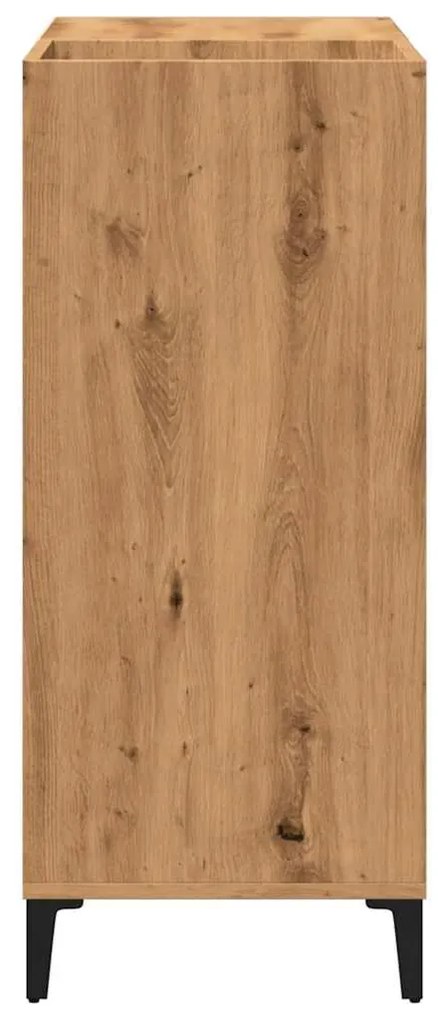 kézműves tölgy színű szerelt fa hanglemezszekrény 84,5x38x89 cm